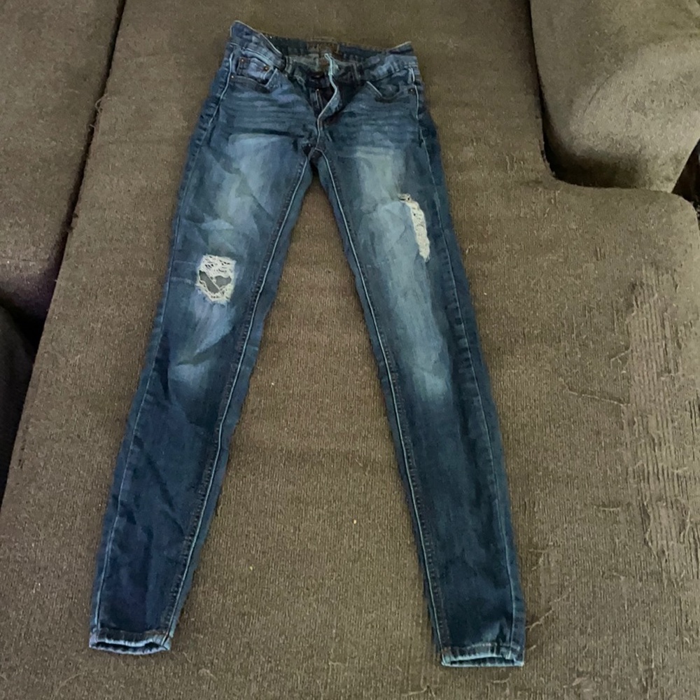 Dark Blue Ripped jeans worn only once